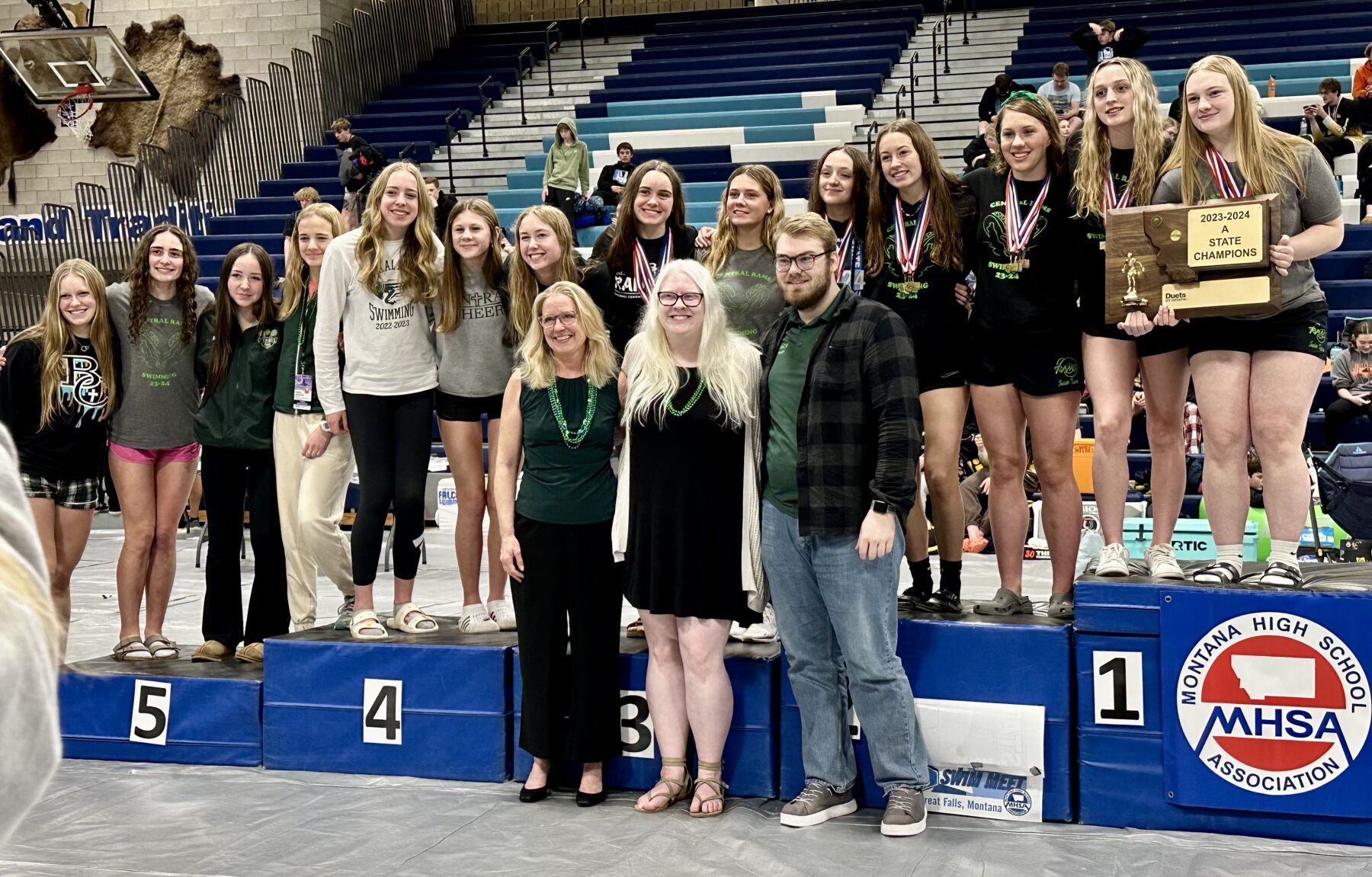 2024 AB girls swimming champions - Billings Central Rams